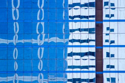 The building reflects with building Stock Photos