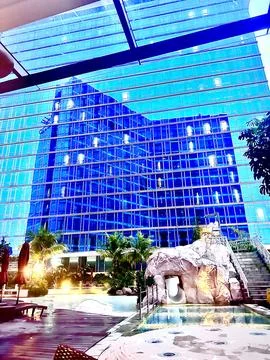 Building reflexion at a building Stock Photos