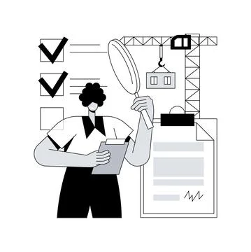 Building regulations abstract concept vector illustration. Ilustración de archivo