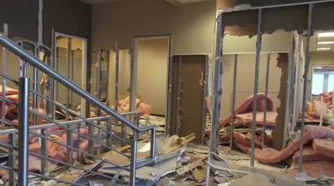 Building Remodeling - office space redesign - construction Stock Footage 40297284
