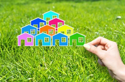 Building residential structures Stock-Fotos