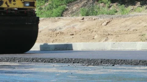 Building a road Stock Footage 11238057