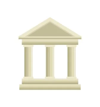 Building roman columns icon Ilustración de archivo
