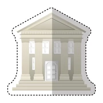 Building roman columns icon Ilustración de archivo