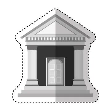 Building roman columns icon Ilustración de archivo