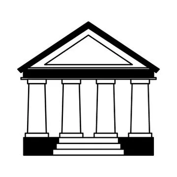 Building roman columns icon Ilustración de archivo