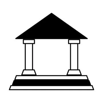 Building roman columns icon Ilustración de archivo