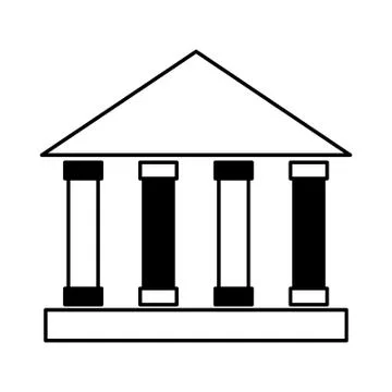 Building roman columns icon Ilustración de archivo