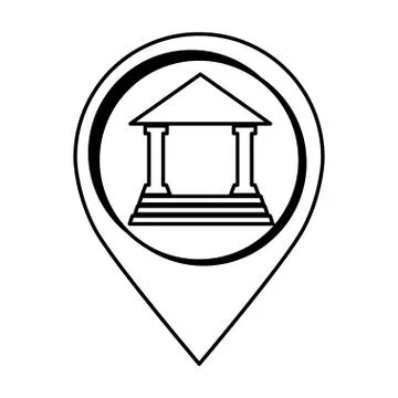 Building roman columns icon Ilustración de archivo