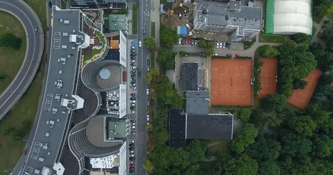 Building Rooftops. Aerial Overhead View Stock-Footage 92650884