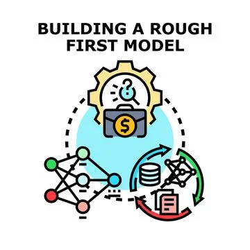 Building a rough first machine learning model Illustrazione stock