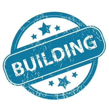 BUILDING round stamp Ilustración de archivo
