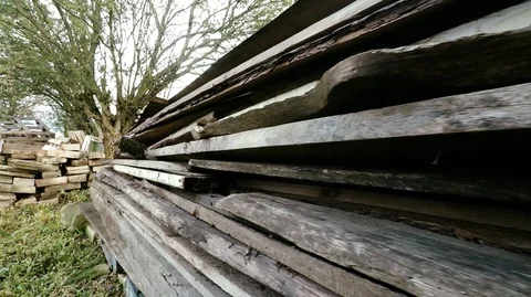 Building rubbish. The remaining material from the construction site. Stock-Footage 97973536