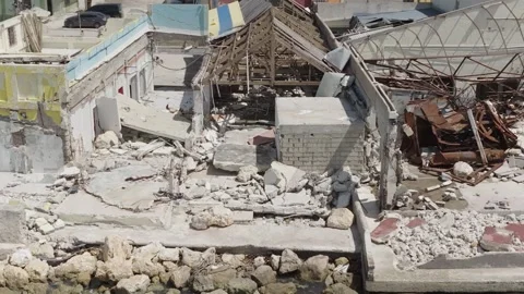 Building rubble in Jamaica Stock Footage 341342270