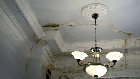 Building is ruined with moisture Stock Footage 83540635