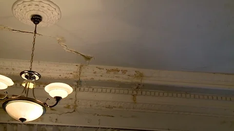 Building is ruined with moisture Stock Footage 83541243
