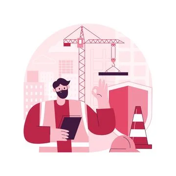 Building safety abstract concept vector illustration. Ilustración de archivo