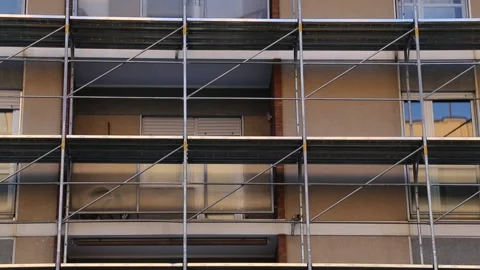 Building scaffolding Stock Footage 142708048