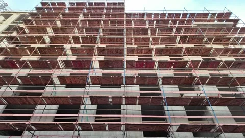 Building scaffolding Video stock 305331114
