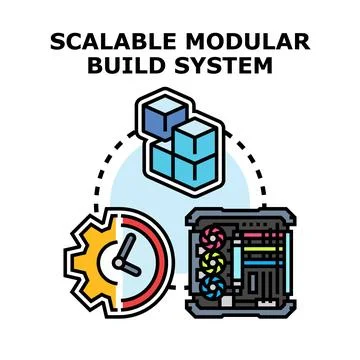 Building scalable modular system with efficient engineering process Stock Illustration