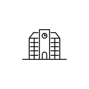 Building, school icon. Element of building for mobile concept and web apps iicon Ilustración de archivo