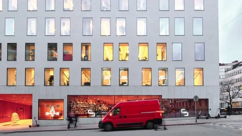 The building of the Science Corner of Helsinki University. Stock Footage 142805002
