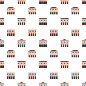 Building seamless pattern on a clean white background Stock Illustration