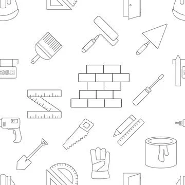 Building seamless pattern Stock Illustration