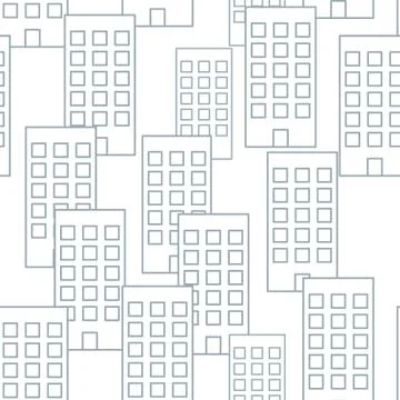 Building seamless pattern. Vector seamless background housing. Abstract retro Ilustración de archivo