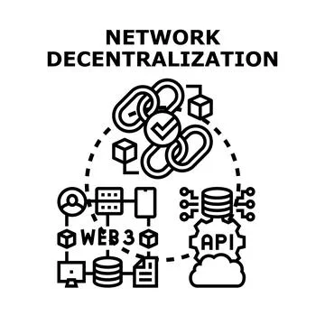 Building secure distributed digital network infrastructure concept Stockillustratie