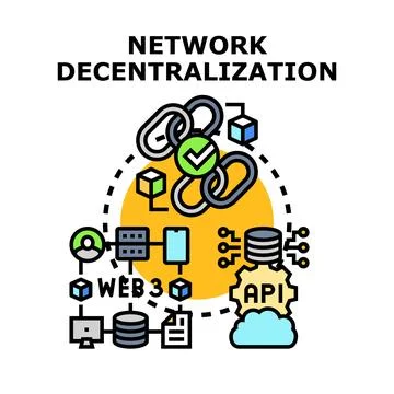 Building secure distributed digital network infrastructure concept イラスト素材