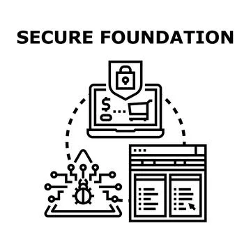 Building secure foundation for online digital protection Stock-Illustration