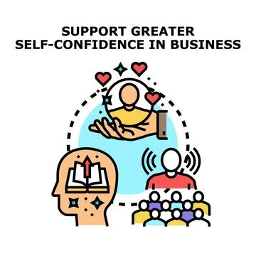 Building self confidence and supporting business growth Ilustración de archivo