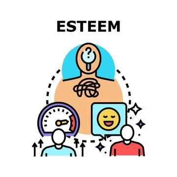 Building self esteem and improving mental health concept Stock Illustration