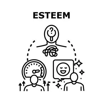 Building self esteem and improving mental health concept Stock Illustration