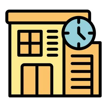 Building self isolation icon vector flat Ilustración de archivo