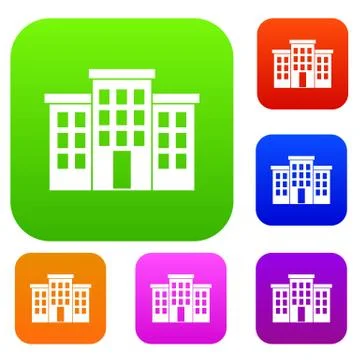 Building set collection Stock Illustration