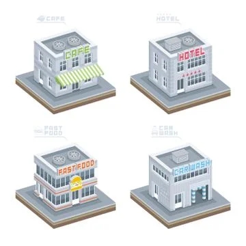 Building set Stock Illustration