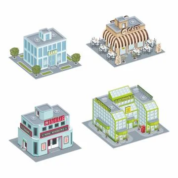 Building set Stock Illustration