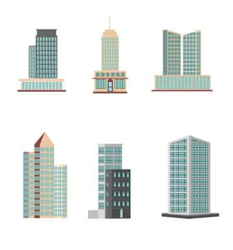 Building set vector design Stock Illustration