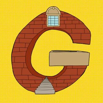 Building shape "g" Ilustración de archivo