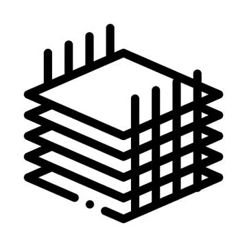 Building sheets for home icon vector outline illustration Ilustración de archivo