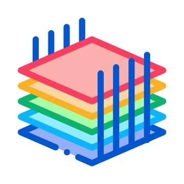 Building sheets for home icon vector outline illustration Ilustración de archivo