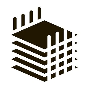 Building sheets for home icon Vector Glyph Illustration Ilustración de archivo