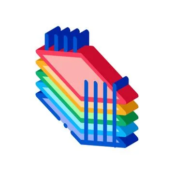 Building sheets for home isometric icon vector illustration Ilustración de archivo