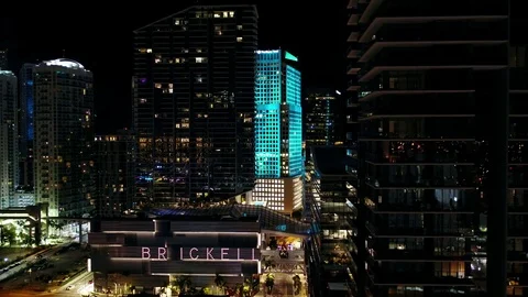 Building Side Pan Night Windows Stock Footage 75301047