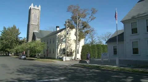 Building on a side street down town (1 of 2) Stock Footage 10684499