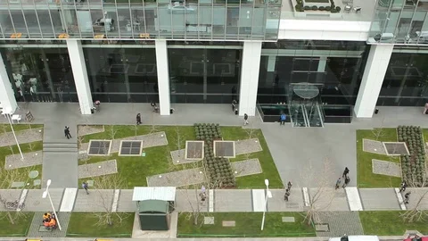 Building sidewalk Stock Footage 77052495