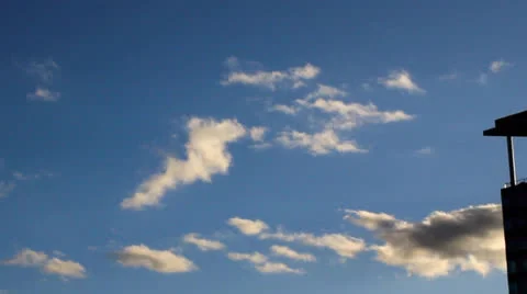 Building Silhouette and clouds Video stock 22756356
