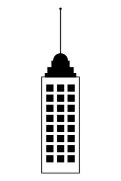 Building silhouette construction icon Ilustración de archivo